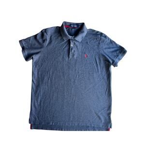 U.S. Polo Assn. Ultimate Pique Men's Polo Shirt Metallic Grey Chest Logo Size XL